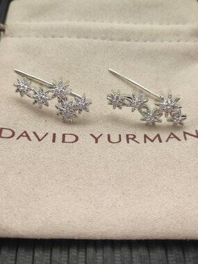 David Yurman Silver Star Earrings